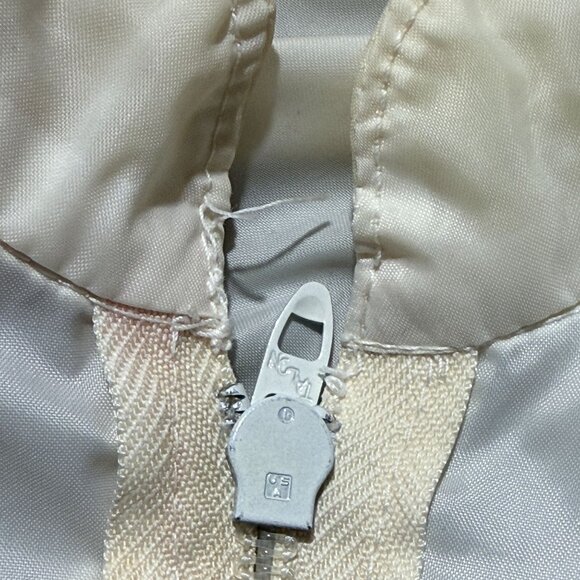 Vintage 60s Firestone White Racing Jacket With Red Stripe & Embroidered Logo M - Picture 13 of 13